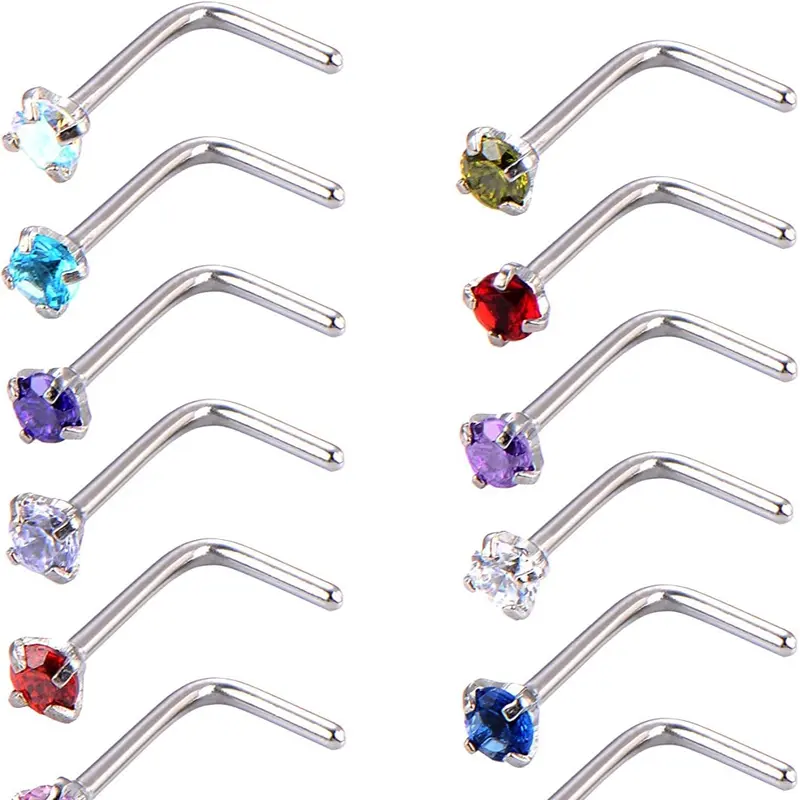 Anting Nostril Piercing (Tindik Hidung) Standart Elegan Varian Warna 0