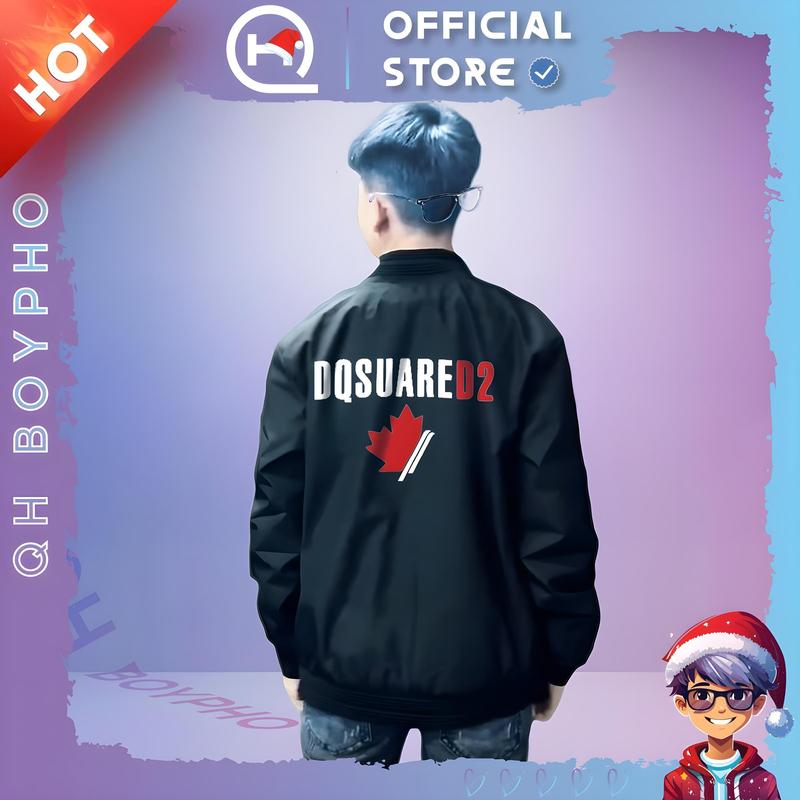 Áo khoác gió D2 Đỏ 2 lớp bo gân siu hot Menswear Jacket Top