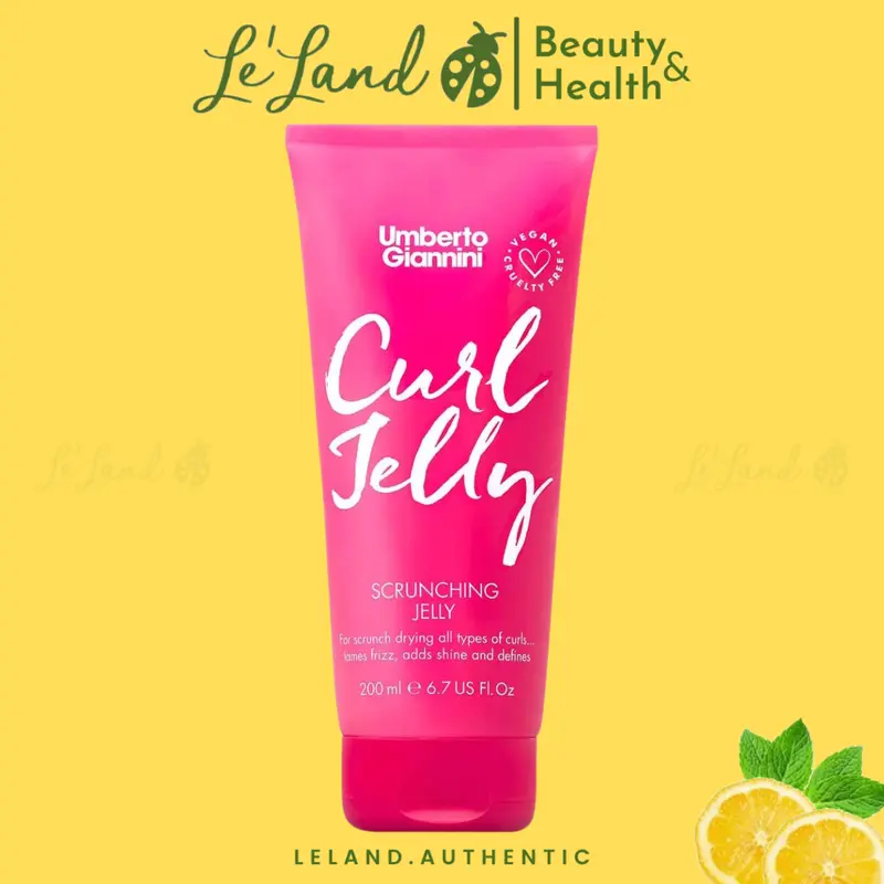 Gel giữ nếp tóc Umberto Giannini Curl Jelly Scrunching Jelly Gel 200 ml, giữ nếp tóc xoăn tự nhiên, tóc hippie của mỹ 0