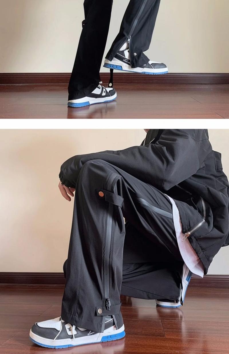 Product Introduction of Men's Stylish High Street Cargo Pants - Side Zipper Design, Trendy Urban Streetwear, Lightweight Outdoor Hiking Pants (Unisex Fashion) 7