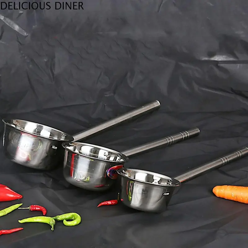 Muỗng Nước Bằng Thép Không Gỉ, Muỗng Nước Tay Cầm Dài, Muỗng Phục Vụ Thực Phẩm, Muỗng Súp, Muôi Nước Nhà Bếp 0