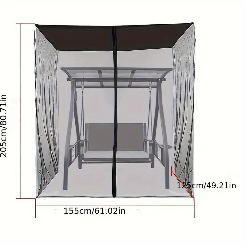 Outdoor Mosquito Net, Zipper Single Door Mosquito Net, Mosquito Net for Outdoor Swing, Camping & Hiking Equipment 1