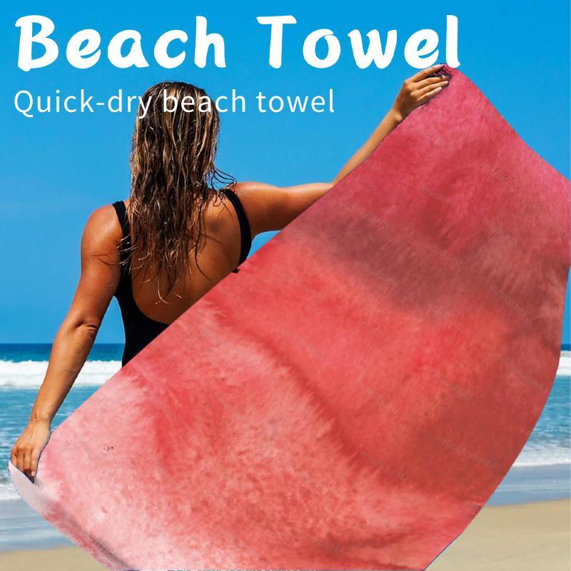 Watermelon Pattern Beach Towel, Soft Quick Drying Towel, Lightweight & Durable Beach Towel for Travel, Camping, Swimming, Beach Party, Yoga 8