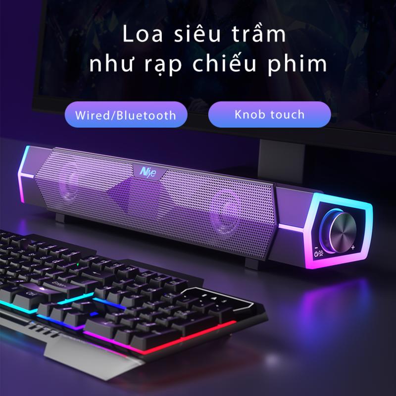 Niye Loa Bluetooth V18 Soundbar Âm Thanh Sống Động RGB 3D Bass Mạnh Có LED USB Bluetooth 5.3 Cổng AUX Cho Máy Tính Điện Thoại Hiệu Ứng Ánh Sáng RGB Tạo Hình 3D Sống Động
