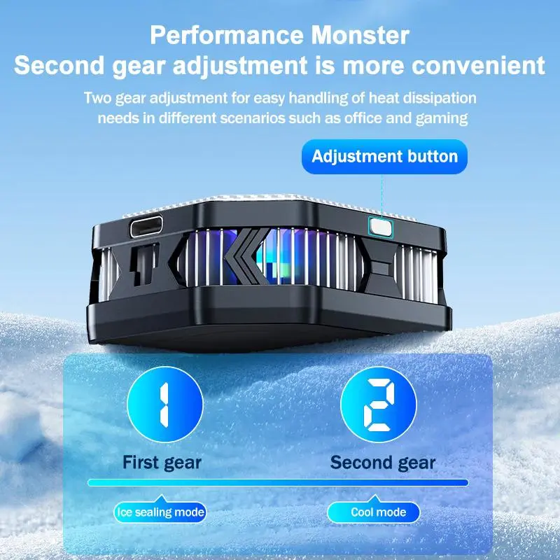 HL01 Magnetic Phone Cooler, 2 in 1 Phone Cooling Fan, Magnetic Back-clip Cooling Fan Radiator, Universal Mobile Phone Cooling Radiator, Phone Accessories 6