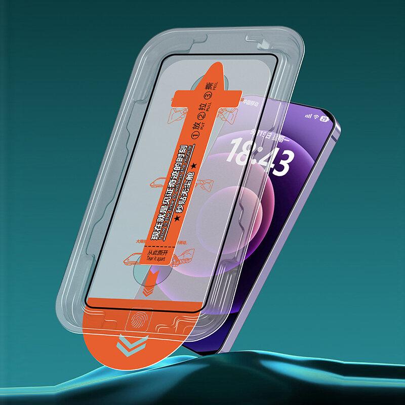 Product Introduction of [ Easy Install ] HD Clear Anti Blue Purple Light Privacy Tempered Glass For iPhone 16 15 14 Pro Max Plus13 12 11 X XS XSMax XR One-Click Dust Free Installation Screen Protector Alignment Mounting Cover 0