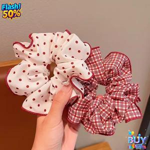 ที่คาดผมสกรินช์ลายจุดสีแดง หรูหรา น่ารัก และราคาไม่แพง เหมาะสำหรับหางม้าและเป็นถ้วยตอกกิ๊บเชือกผูกผม เครื่องประดับผมระดับไฮเอนด์ สำหรับผู้หญิงใหม่ ดีไซน์สวย พร้อมสต็อกในปี 2568