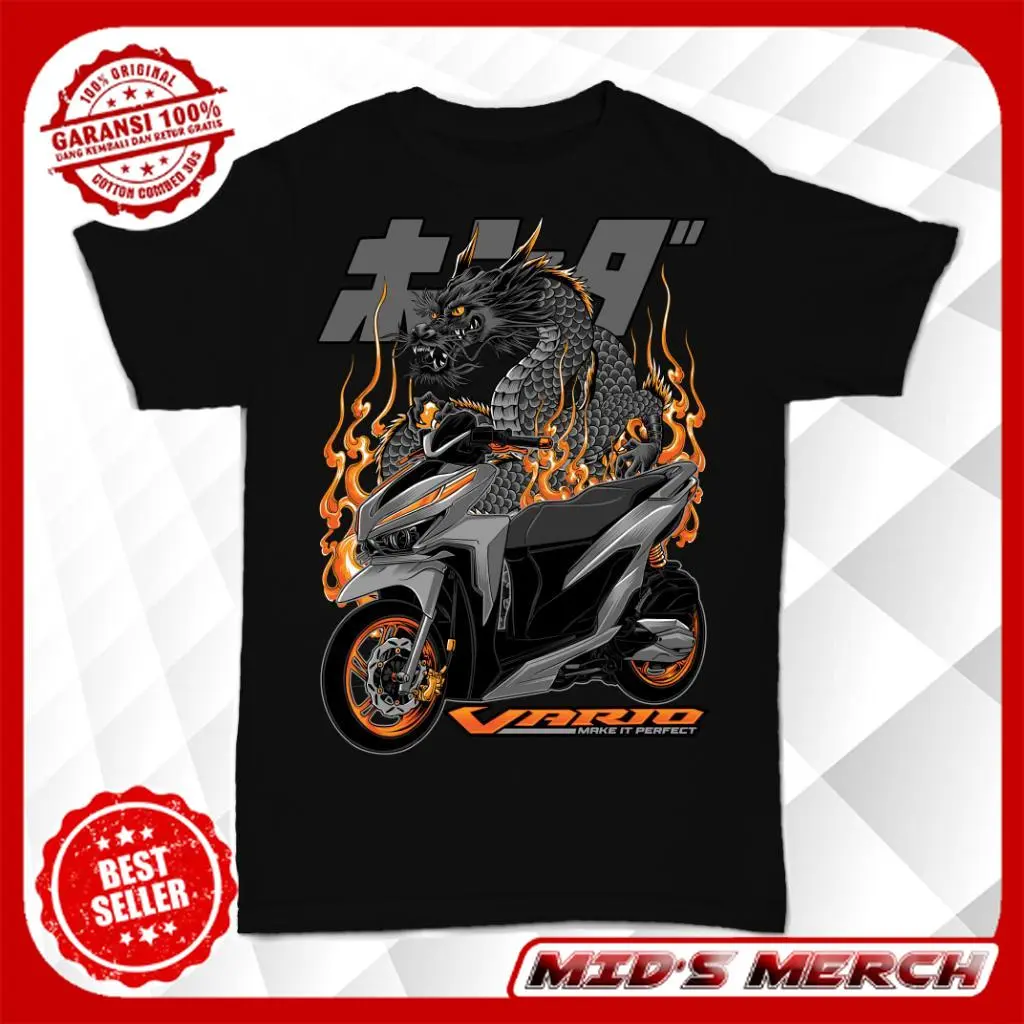 MM - Baju Kaos Motor Racing Anak Vario Dragon Anak 1-14 Laki Tahun Premium Distro Katun | Cotton Combed 30s