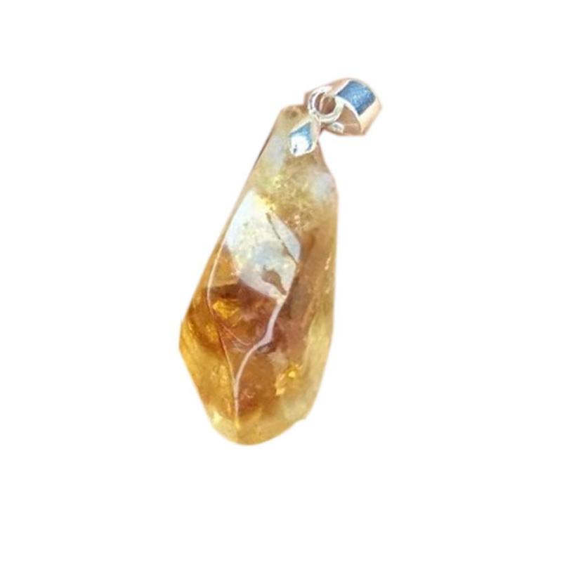 Product Introduction of Mặt Dây Chuyền Tháp Màu Vàng, Đá Thô Citrine, Đá Thô Bất Đối Xứng F0Y0 20
