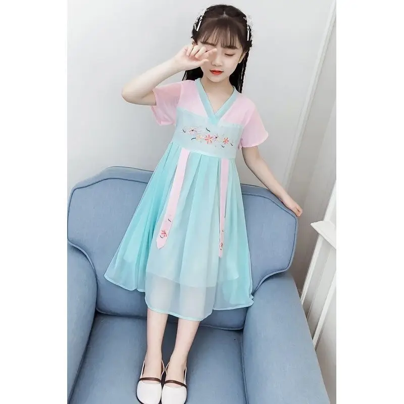 Quần Áo Trẻ Em, Thời Trang, Trang Phục Hán Phục Trung Quốc Cho Bé Gái, Thích Hợp Cho Trẻ Em Trung Và Lớn, Quần Áo Mùa Thu Và Mùa Đông, Phong Cách Siêu Thanh Lịch, Trang Phục Trung Hoa, Bộ Đồ Đường Cần Tây Cho Bé Gái 7