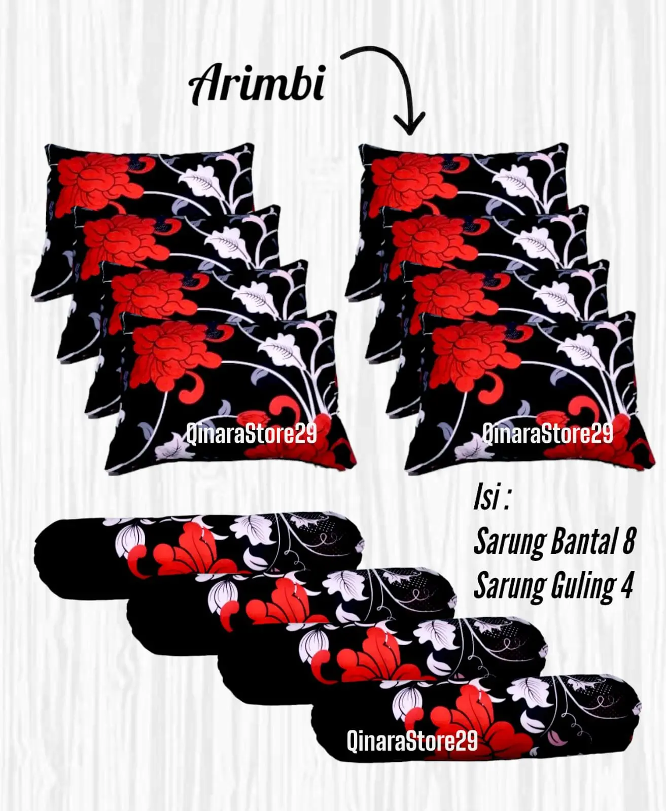 HARGA GROSIR 1 LUSIN Sarung Bantal 8 Sarung Guling 4 Motif Bunga Terbaru Kekinian Gambar 3D Tidak Luntur Bahan Katun Halus Nyaman Buat Tidur