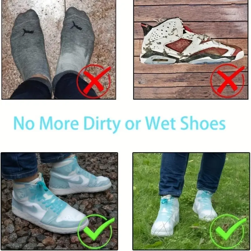 Rain Boot Overshoes for Outdoor, 1 Pair Waterproof & Non-slip Ankle Boots Cover, Durable Rainy Weather Waterproof Foot Cover for Outdoor Camping Fishing 1