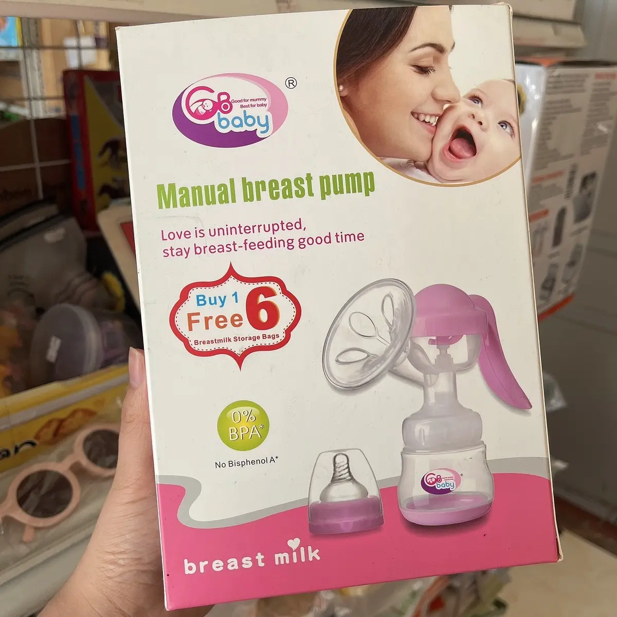 [Gb-Baby Chính Hãng] Máy Hút Sữa Cầm Tay Gb-Baby, Bình Vắt Sữa Cho Bé [TẶNG 6 TÚI TRỮ SỮA]
