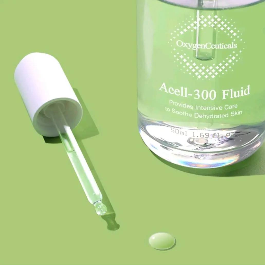 Tinh chất dưỡng da HA Acell 300 Fluid Oxygen Cấp nước Da khô .Được tặng kèm 100ml chiết Dầu tẩy trang của hãng