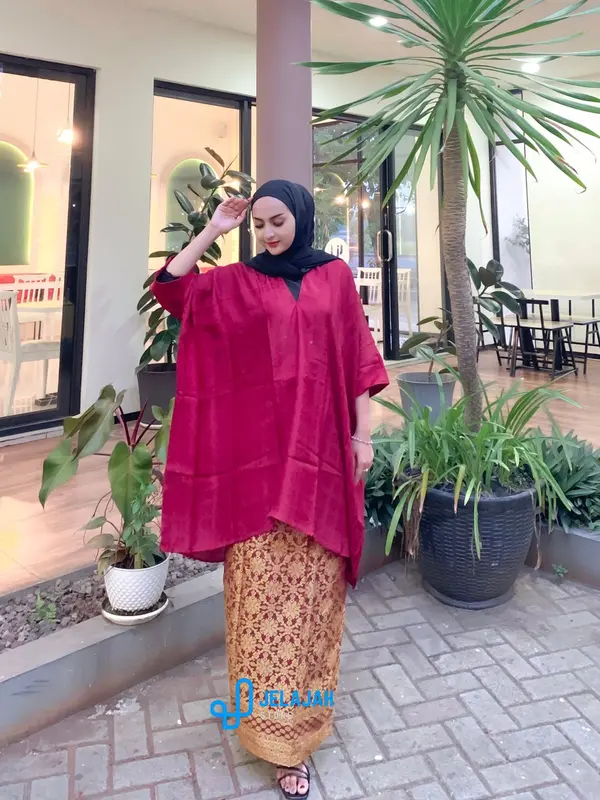 KAFTAN ARUN || VISCOS ADEM PREMIUM Nyaman Batik Gamis Tunik Wanita Muslim 0