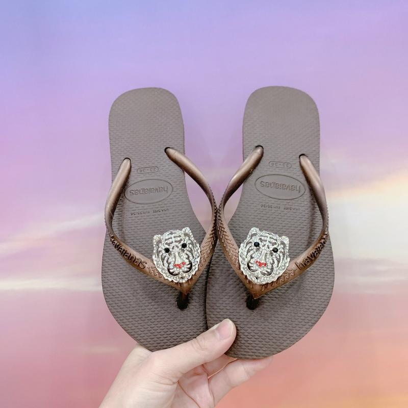 DÉP NỮ HAVAIANAS -SLIM MIX HỔ FUNNY BẠC (THU HƯỜNG ) Nhung DéP Women Sandal GiàY Dép Tông Shoes Jean
