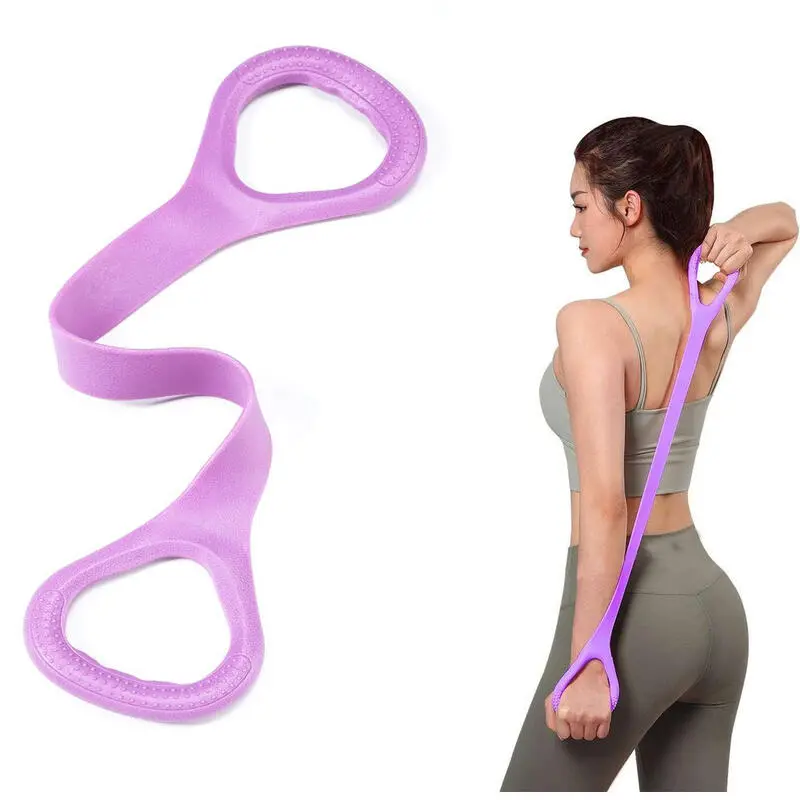 Tali Elastik Latihan Bentuk 8: Kuatkan Lengan & Belakang, Sesuai untuk Yoga & Pilates! Praktis & Berkesan!