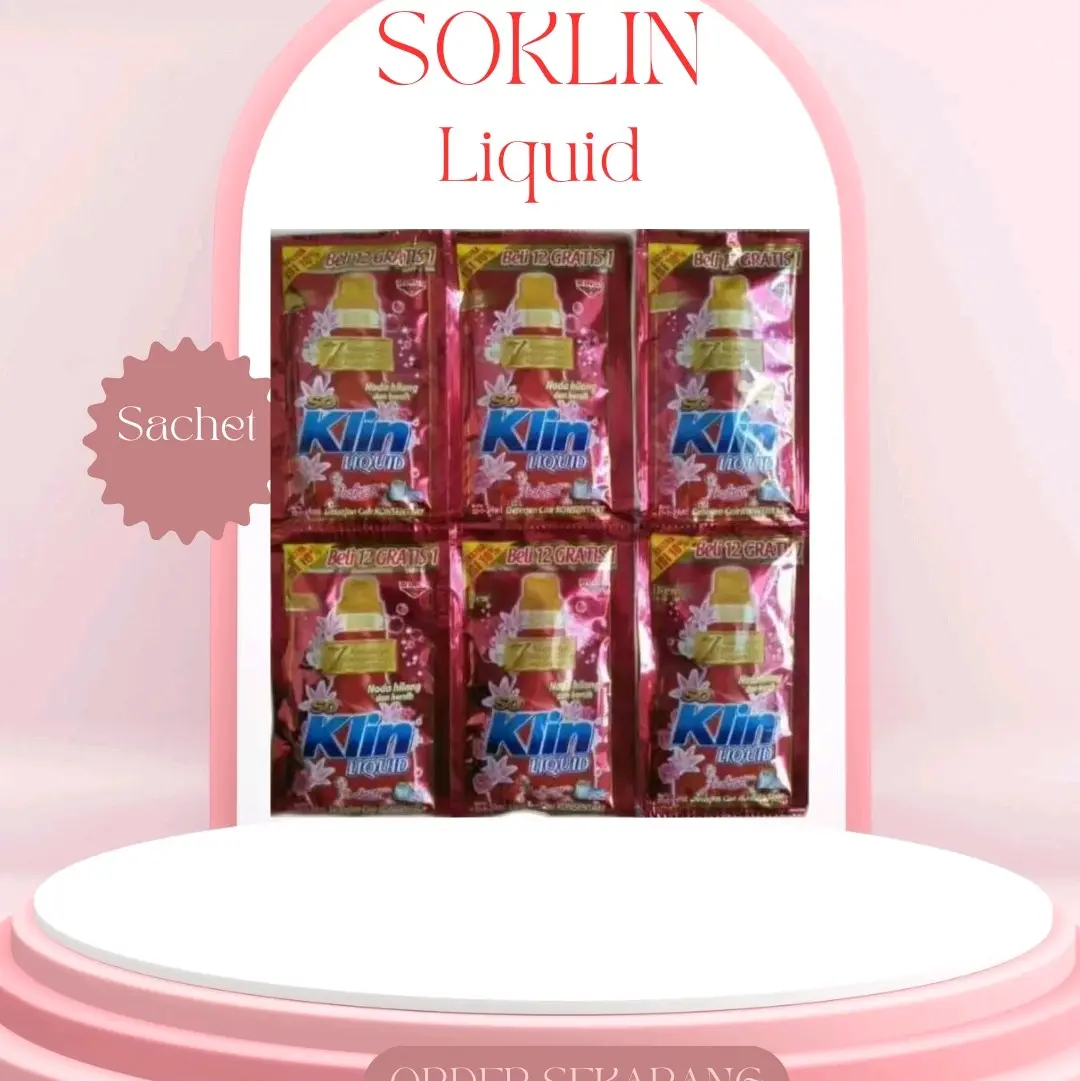 Soklin Liquid sachet renteng renceng 22mL 12pieces Pembersih