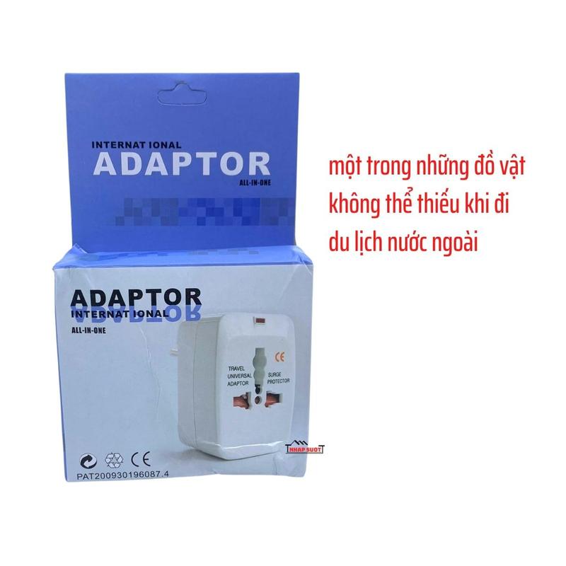Ổ cắm du lịch, phích cắm chuyển đổi nhiều chân, phù hợp với nhiều quốc gia và khu vực khác nhau, tiện lợi khi đi du lịch.