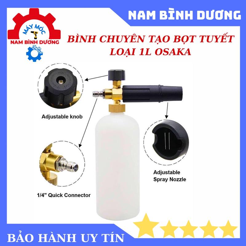  Bình chuyên tạo bọt tuyết OSAKA 1L cho máy rửa xe gia đình tăm phun 1.0 binh xit bottuyet xem ren vòi xịt trước khi lựa chọn mua 