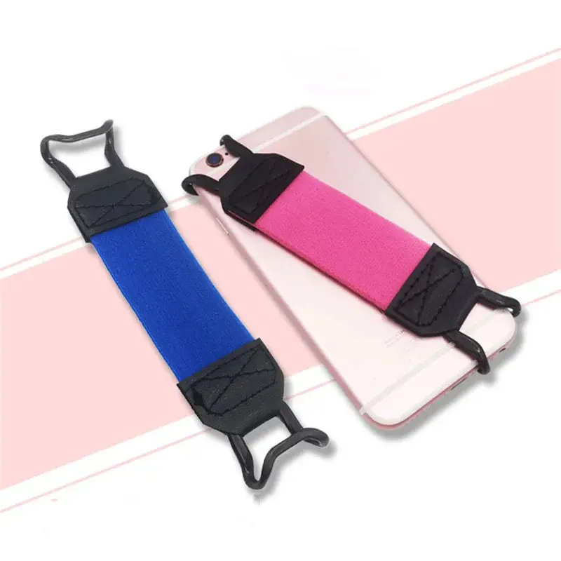 6 '' Universal E-Reader Security Hand Strap Holder For iPhone Finger Grip PU Leather Nylon Elastics Belt for Kindle Kobo Tablets 0