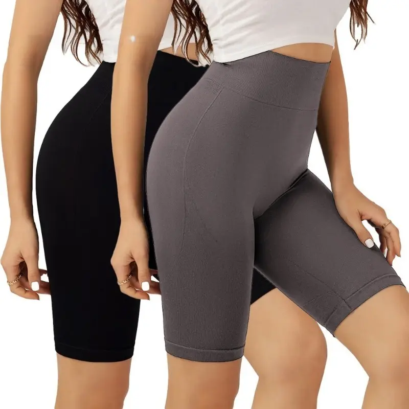 Sporty Plain High Waist Basic Sport Cycling Shorts for Woman L004015