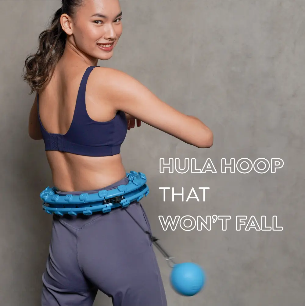 HAPPYFIT 24 Knots Massage Hula Hoop Smart Hula Hoop Pinggang Alat Otot
