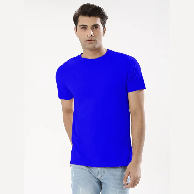 Baju Kaos warna biru benhur Polos Lengan Pendek O Neck Unisex Bahan Katun Combed PE 30s Adem Kualitas Premium Distro Pria 1