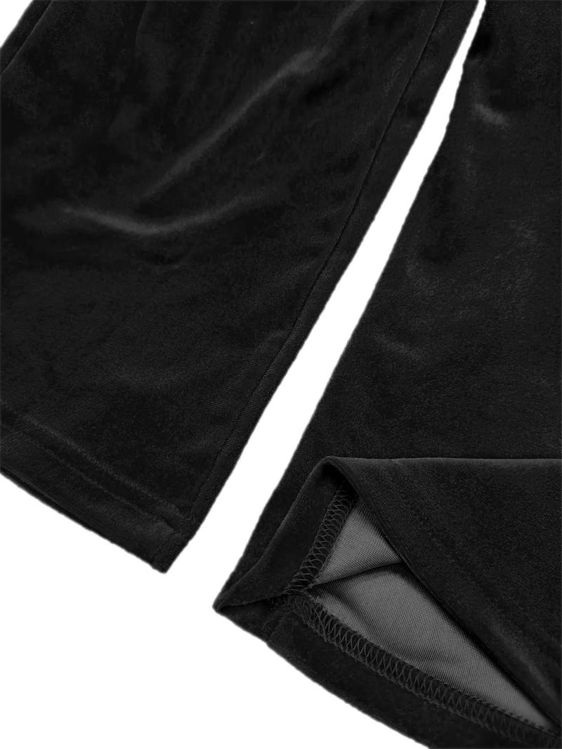 Product Introduction of Women's Letter Rhinestone Pattern Zip Up Crop Jacket & Elastic Waist Pants Two-piece Set, Casual Fashion Two Piece Outfits for Daily Wear, Co-ord Sets, Ladies Clothes for All Seasons 8