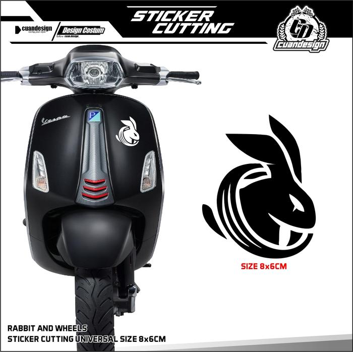 Jual STICKER CUTTING STIKER CUTTING MOTOR VESPA SCOOPY RABBIT AND ...