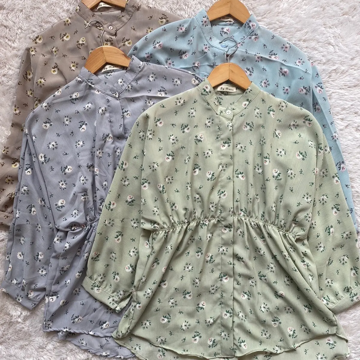 ALANA DAISY CRINKLE MOTIF SHIRT Wanita Atasan