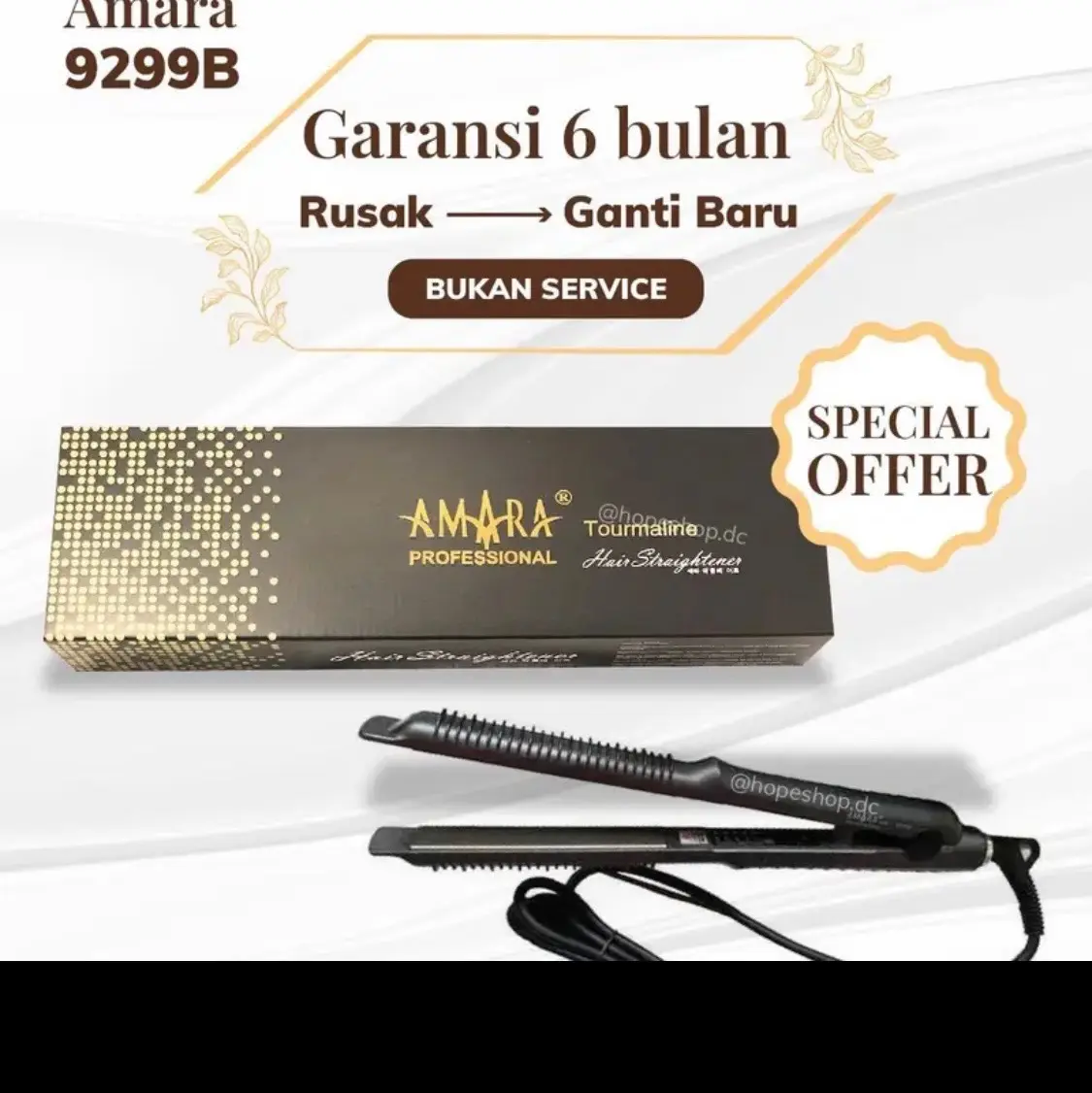 Catokan Amara 2in1 9299b ORIGINAL Tourmaline 100% / GARANSI 12 bulan, Hair Styling Easy To Use