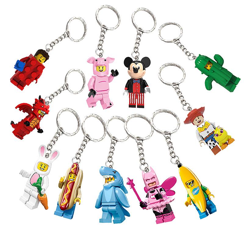 Product Introduction of Anime Building Blocks Model Keychain Little Doll Cartoon Cute Keyring Anime Peripherals Toys For Kids Boys Girls Gift 13