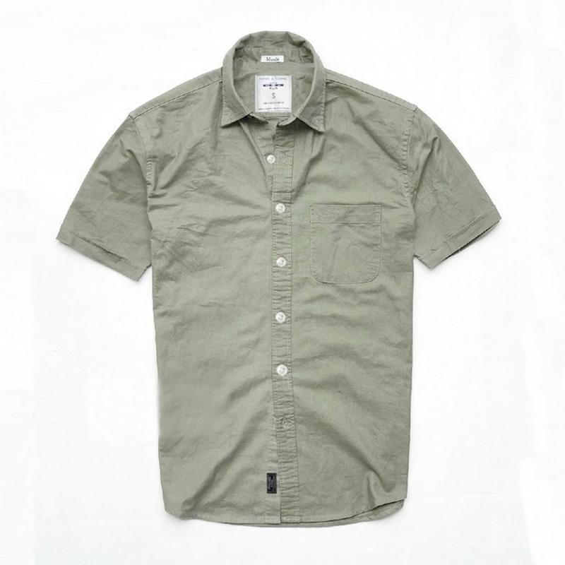 Áo sơ mi nam tay ngắn vải oxford kaki cao cấp Nexx&Dee SM04