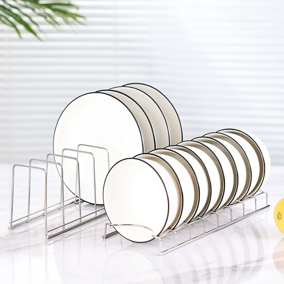 Dụng Cụ Sắp Xếp Nhà Bếp Bằng Thép Không Gỉ, Giá Để Bát Đĩa, Giá Thoát Nước Nhà Bếp Gia Dụng, Giá Để Nấu Ăn, Giá Để Nắp Chảo, Phụ Kiện Nhà Bếp