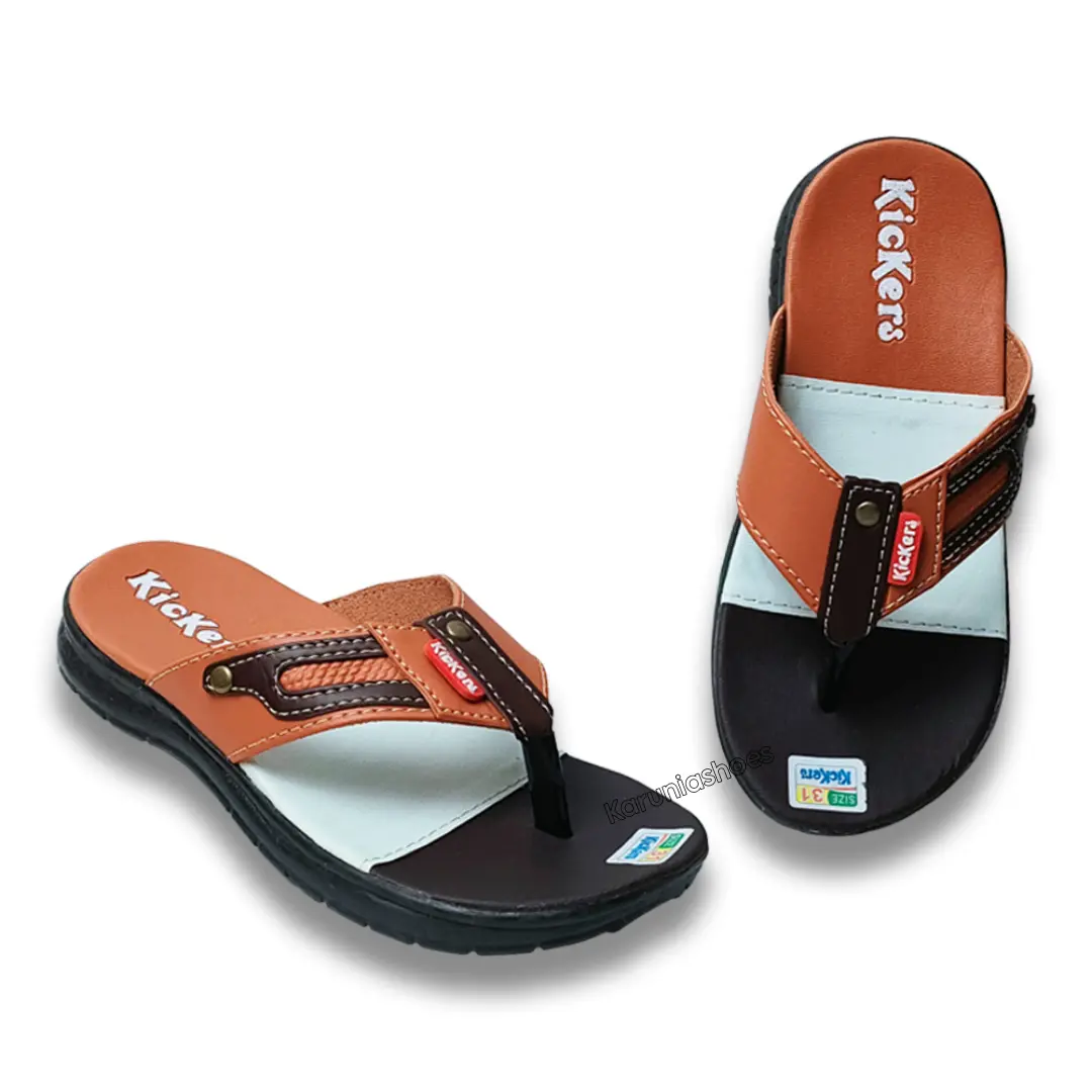 Sendal Anak Cowok Japit Tiga Warna Kickers Best Quality SIZE 28-37