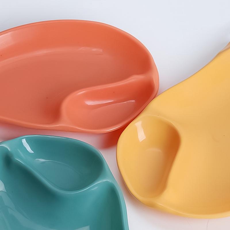 Creative Mango-shaped Seasoning Dish Multi-specification Snack French Fries Dipping Sauce Platter Wheat Straw Fiber Bowl Tableware Household Kitchen Breakfast Snack Dip Tray 7