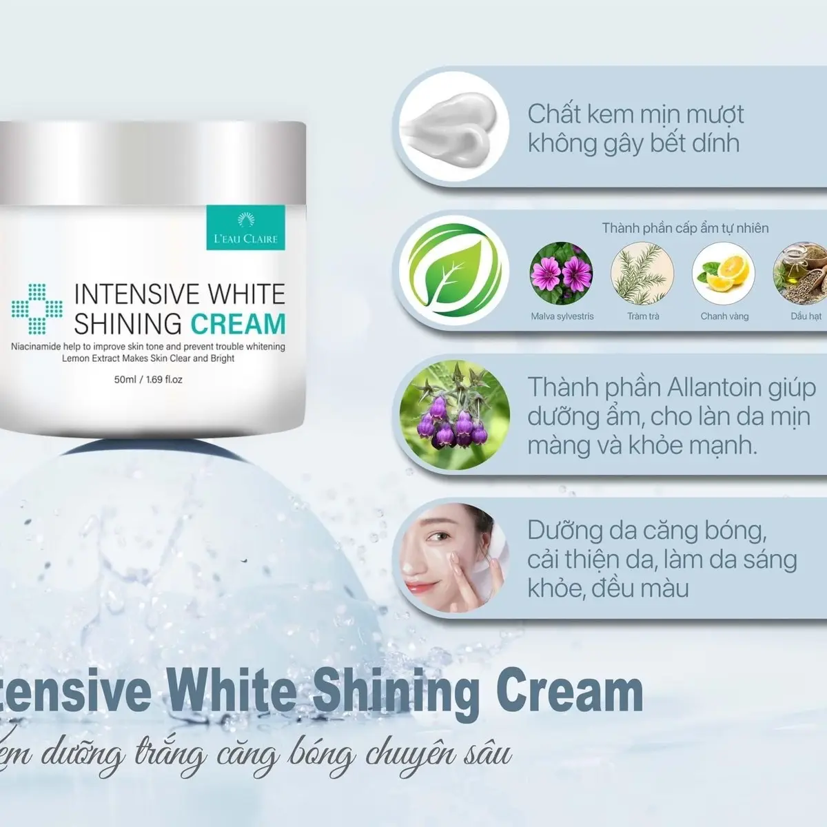 Kem dưỡng da cấp ẩm Leau Claire