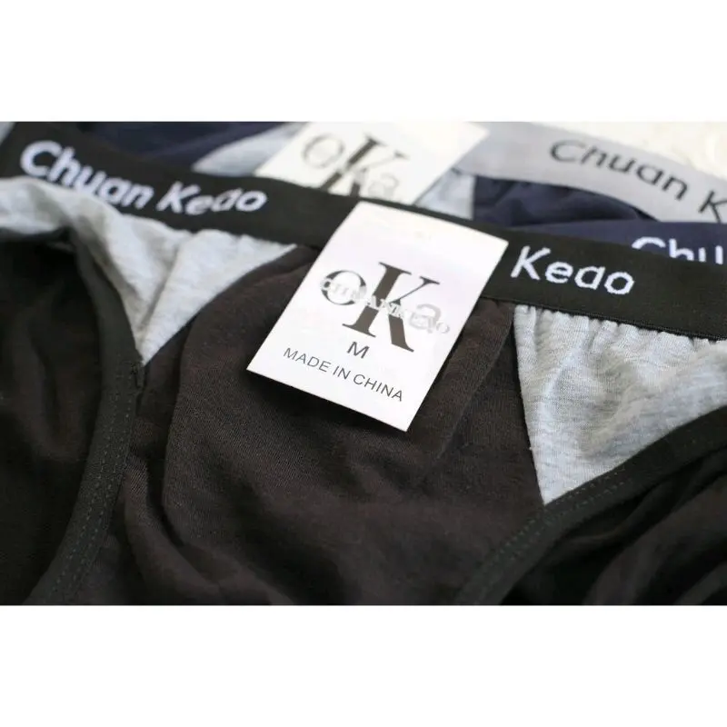 12Pcs Celana Dalam Pria Chuan Kedo Fema 889 Katun Nyaman  Spandex Dewasa 3