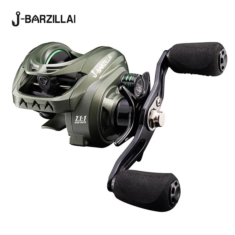 J-BARZILLAI 7.2:1 Gear Ratio Fishing Reel, High Strength Metallic Spool, High Speed Fishing Reel, Freshwater Fishing Gear, Outdoor Fishing Accessories 0