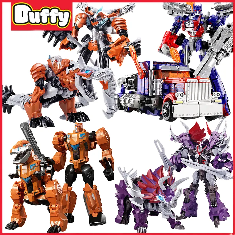 Duffy Toys Mainan Robot Klasik Tyrannosaurus 2 in 1 Berubah Robot & Dinosaurus /  Robot Transforming Optimus Primer Bisa Berubah Jadi Mobil / Mainan Mobil Robot Robot Mainan Anak Laki Laki