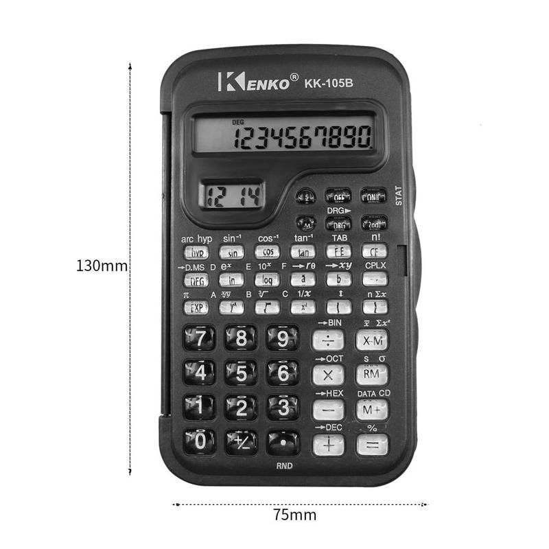 Product Introduction of Mini Portable Math Calculator Science Function Calculator With Time Display For Office Accounting School Students 3