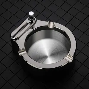 Asbak rk+ rek Gesek jadi satu 2in1 Car  Stainless Steel Set