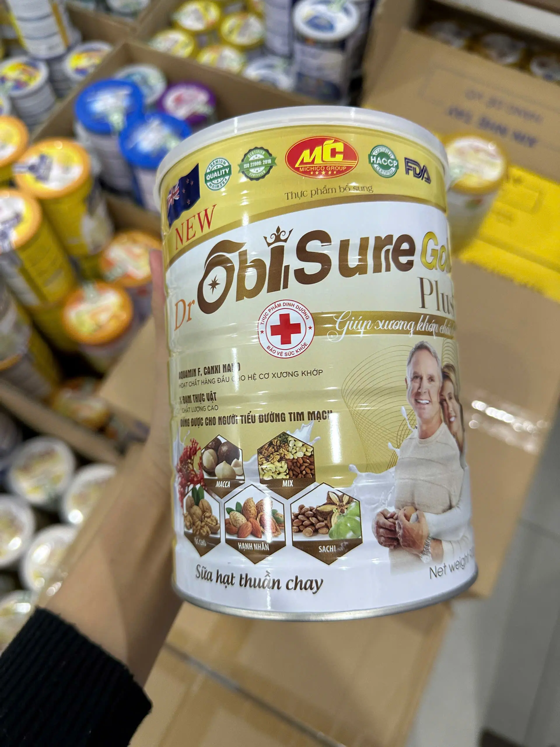 COMBO 2 SP[CHÍNH HÃNG 900g] Sữa Hạt Xương Khớp OBISURE GOLD PLUS - Giúp Nuôi Dưỡng Và Bảo Vệ Sụn Khớp, Xương Khớp