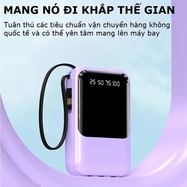 Sạc Dự Phòng MINI 30000mAh Với 3 Cổng Ra Tích Hợp Sạc Nhanh - Phụ Kiện 8
