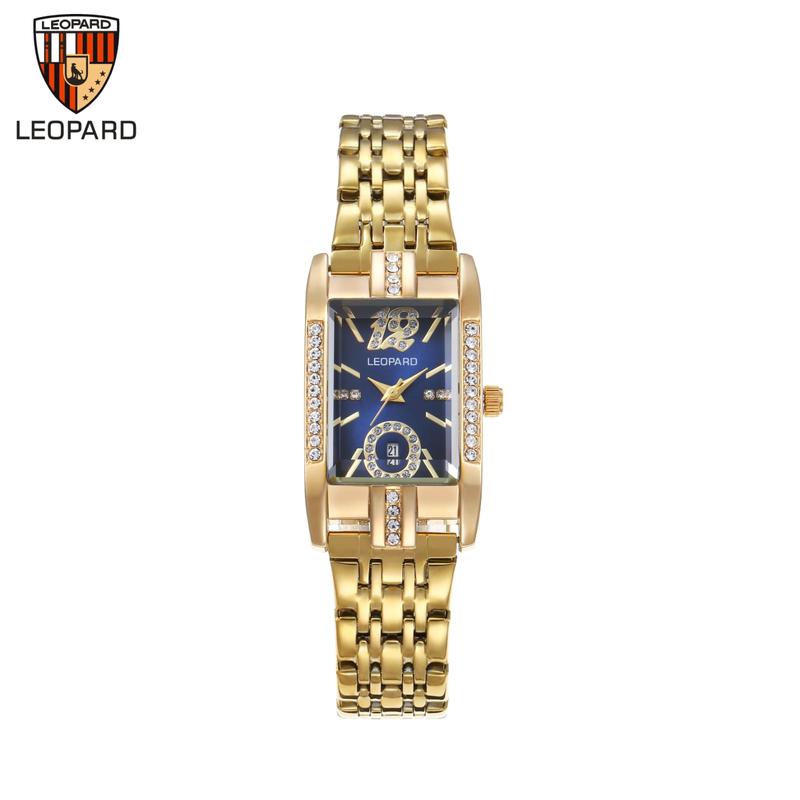 JAM TANGAN LEOPARD 3327 WANITA ORIGINAL TANGGAL AKTIF RANTAI STAINLESS LENGKAP BOX Watches 5