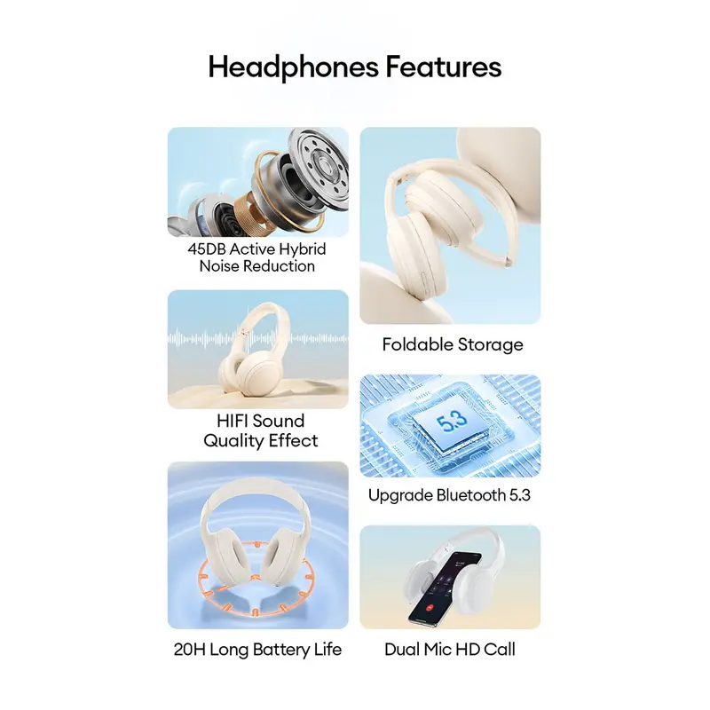 Thinkplus X Hyundai H01 Headphone Bluetooth Hifi Wireless Headset Earphone 6
