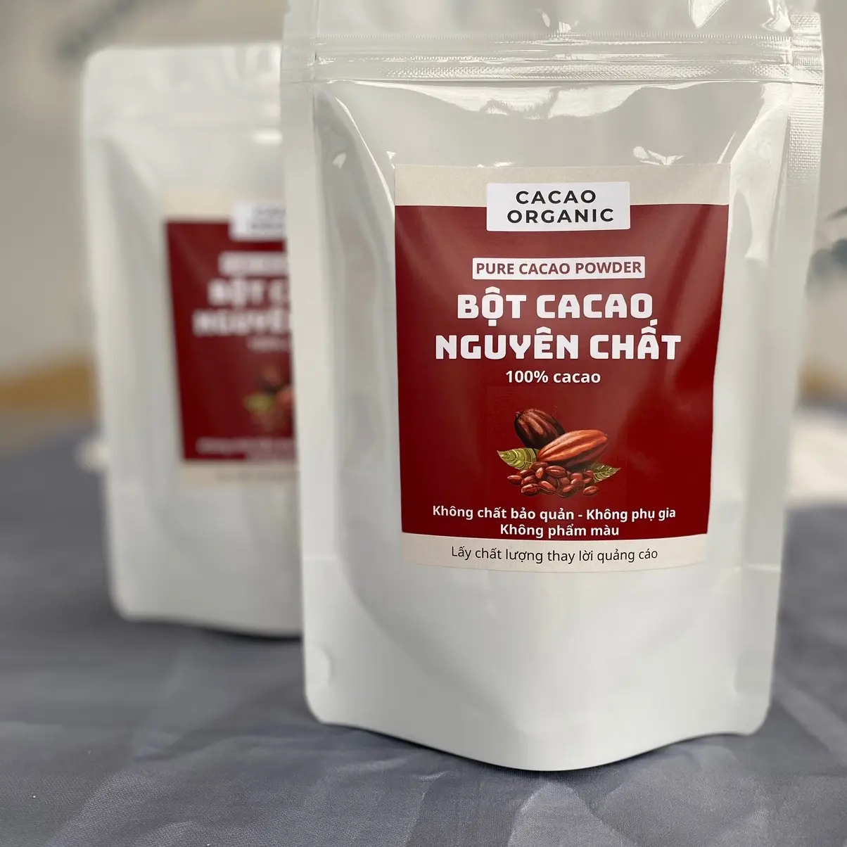 Bột Cacao nguyên chất không đường gói 200g