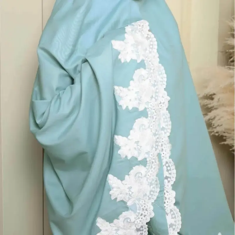 Mukena Premium Dewasa KIRANA Renda Mix Bordir Manual 3 in 1 Super Mewah Khas Tasikmalaya Telekung Sholat Katun Bunga atasan bawahan Lembut Nyaman Lembut Nyaman Muslim Mukenah Cantik 2