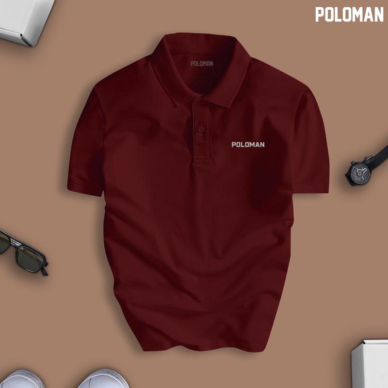 Áo thun POLOMAN nam cổ bẻ BASIC CVC vải cá sấu sang trọng, lịch lãm, thoáng mát - POLOMAN Menswear Top Có Cổ Ngắn Tay Shirt 7